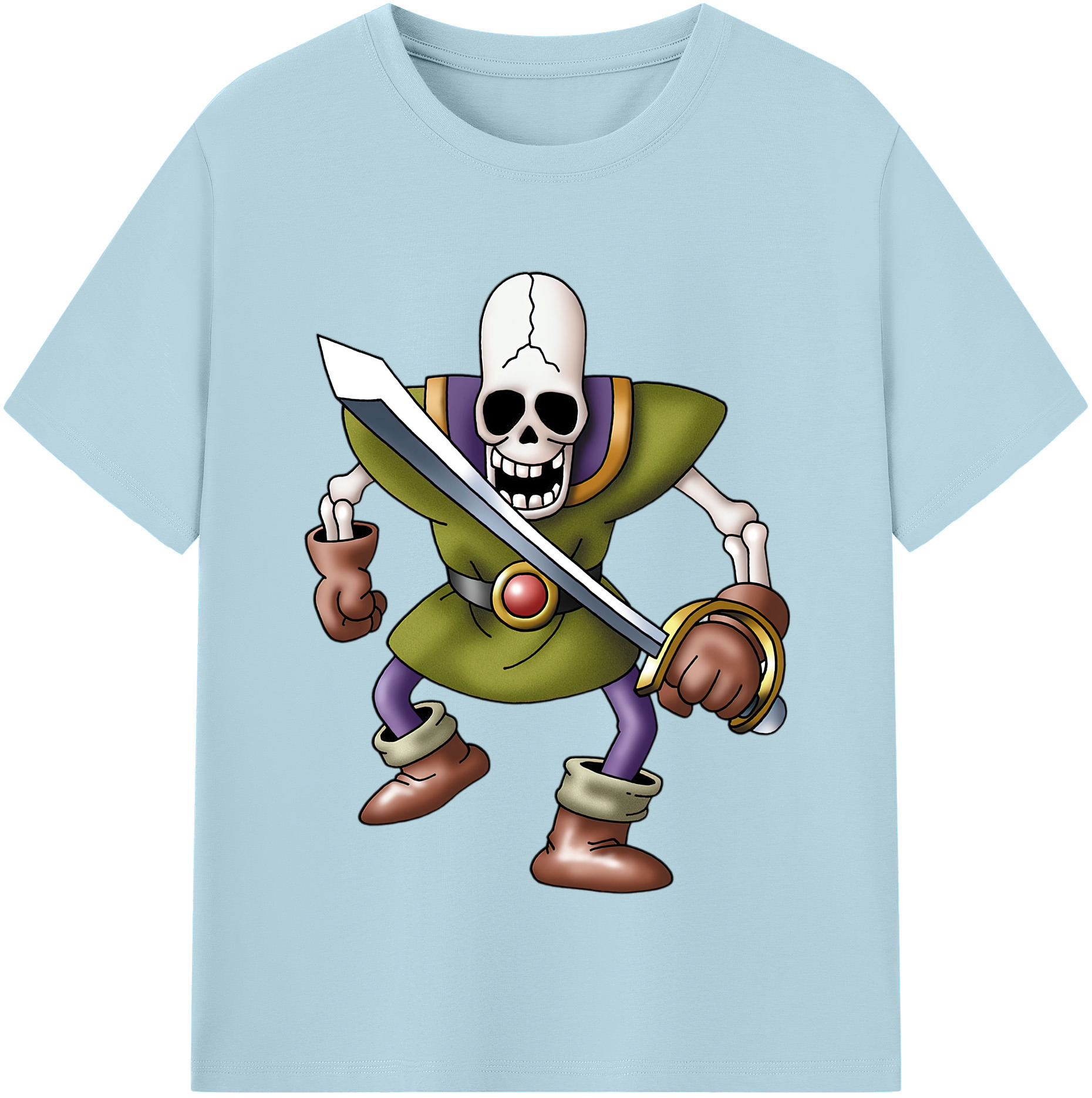 （画像用） ドラゴンクエスト Doragon Kuesuto Dragon Quest 綿100％半袖Tシャツ（フロントプリント）